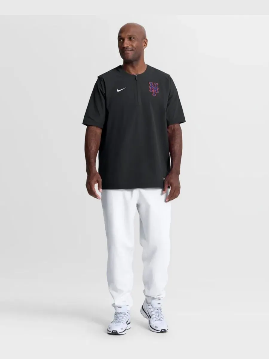 Ветровка с 1/4-застежкой Dri-FIT New York Mets Nike — изображение 4 из 6, черный