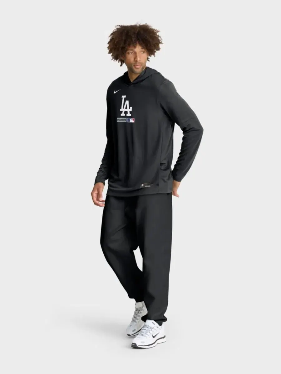 Футболка с капюшоном и длинным рукавом Nike Los Angeles Dodgers — изображение 4 из 4, черный