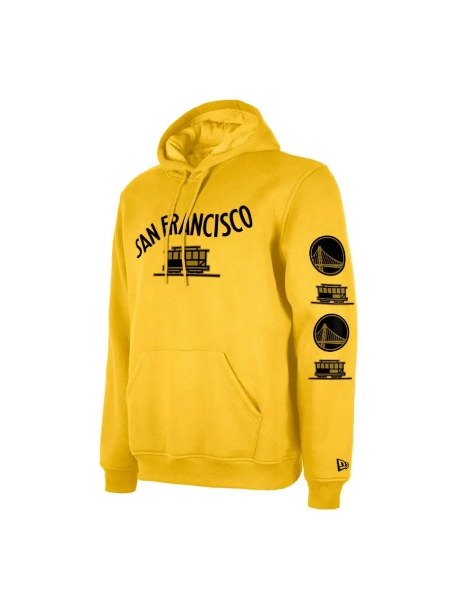Толстовка с капюшоном Golden State Warriors 2023/24 City Edition New Era — изображение 3 из 3, желтый