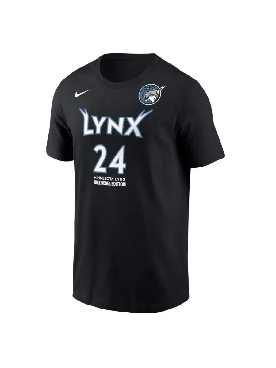 Футболка с принтом Napheesa Collier Minnesota Lynx Rebel Edition Nike — изображение 2 из 3, черный