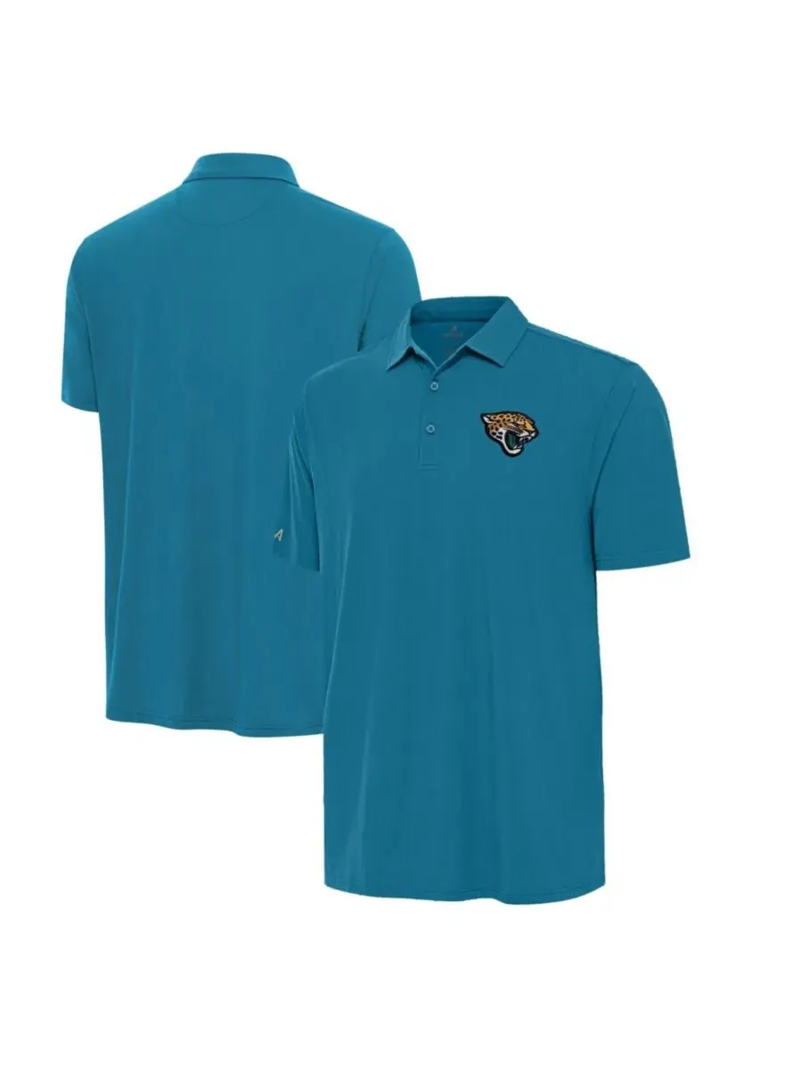Поло Antigua Era с вышивкой Jacksonville Jaguars, короткий рукав