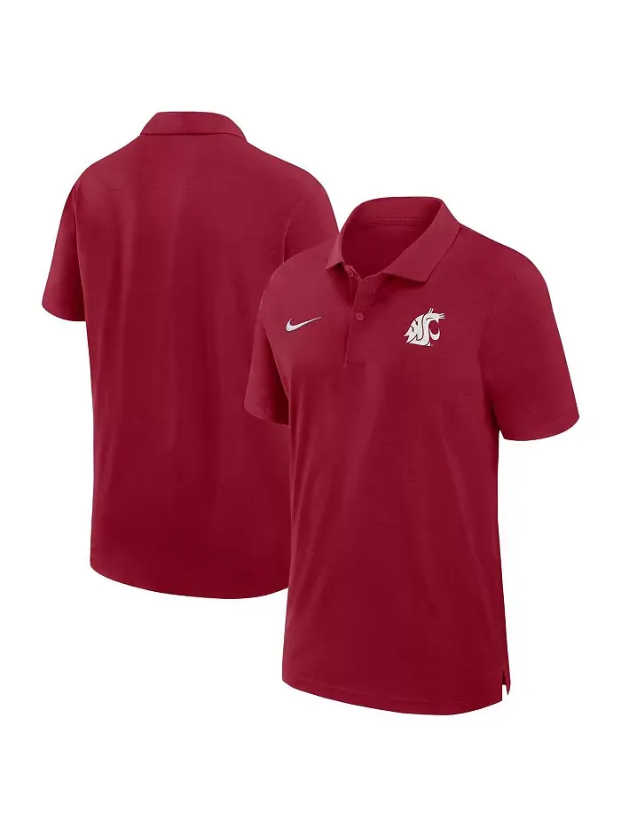 Мужская поло для активного отдыха Washington State Cougars в малиновом цвете Nike