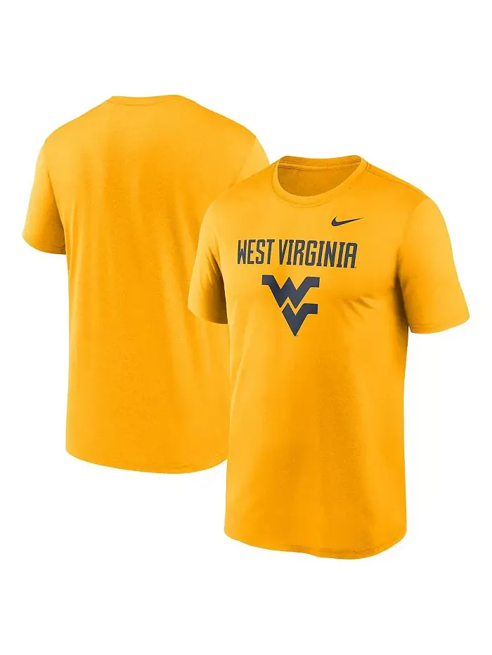 Мужская футболка для активного отдыха Gold West Virginia Mountaineers Lockup Legend Performance Nike
