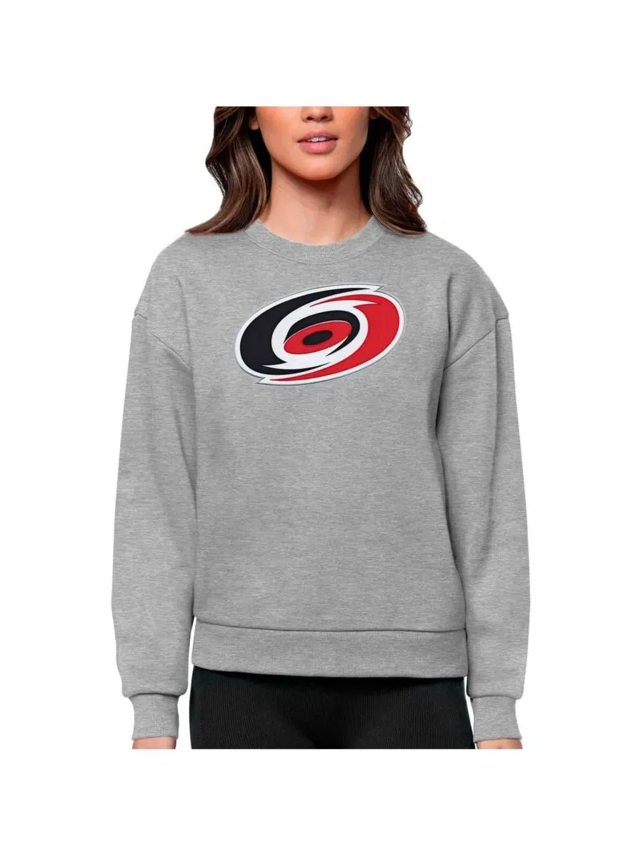 Женский свитшот с длинным рукавом с вышивкой логотипа Carolina Hurricanes Antigua