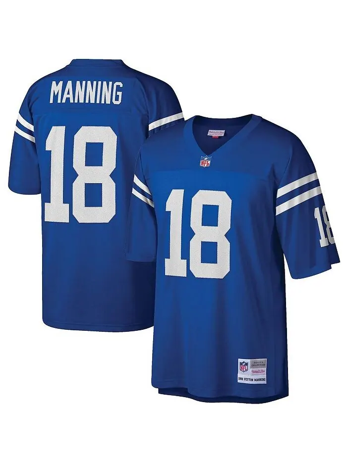 Мужская копия джерси Peyton Manning Royal Indianapolis Colts Legacy Mitchell & Ness