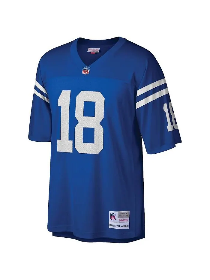 Мужская копия джерси Peyton Manning Royal Indianapolis Colts Legacy Mitchell & Ness — изображение 3 из 3, королевский