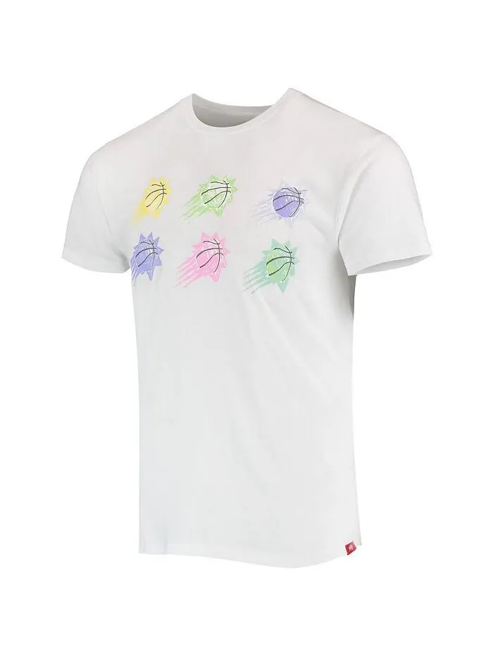 Мужская белая футболка Phoenix Suns Street Capsule Bingham Sportiqe — изображение 3 из 4, белый