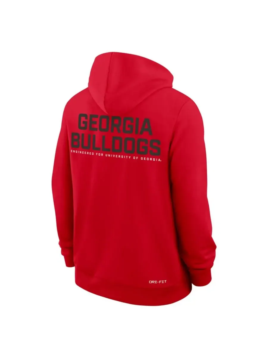 Nike Мужская красная толстовка на молнии Georgia Bulldogs 2025 Sideline Standard Issue Dri-FIT — изображение 2 из 2, красный