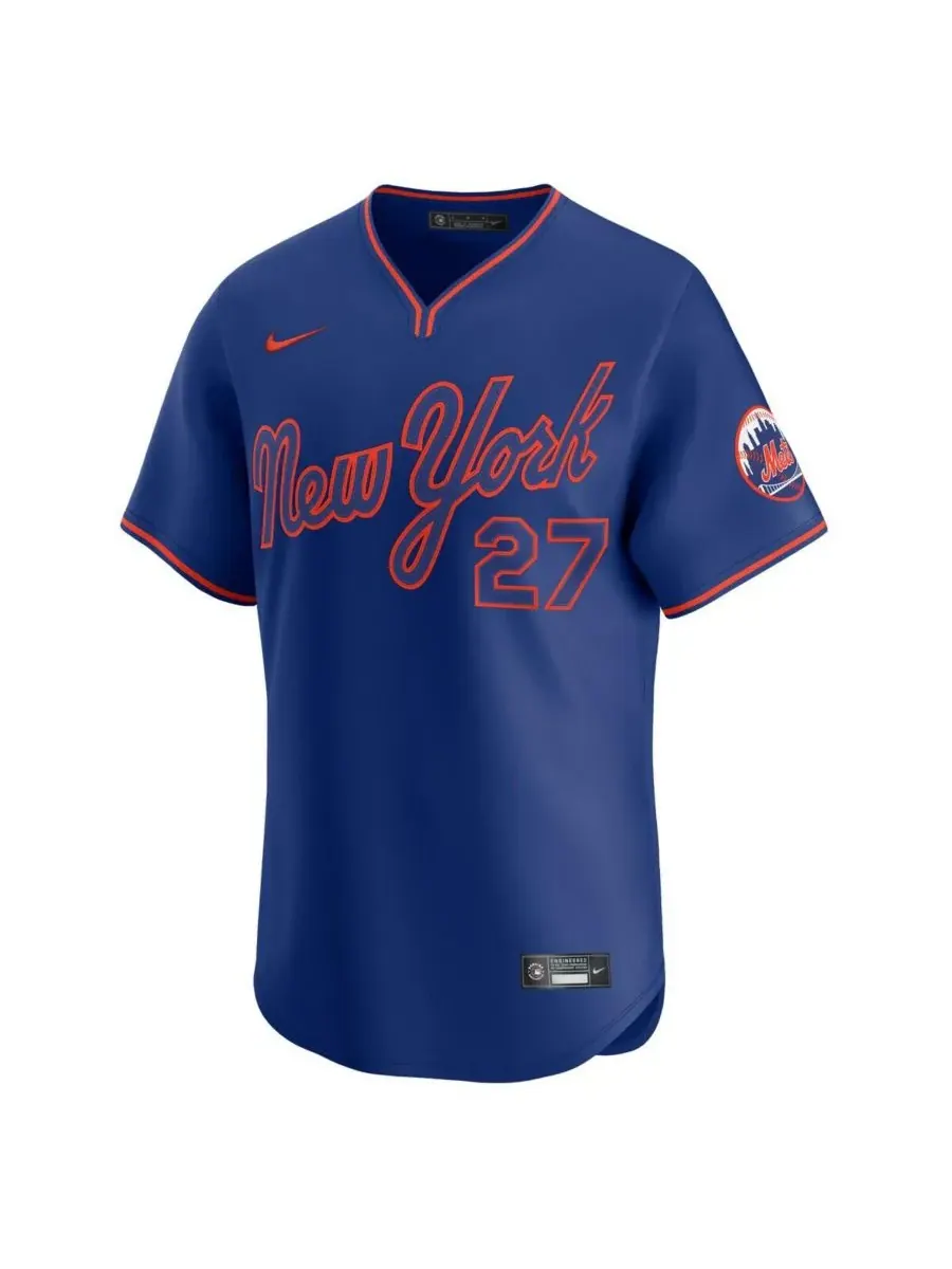 Мужская альтернативная ограниченная серия игровой майки Mark Vientos Royal New York Mets Nike — изображение 2 из 3
