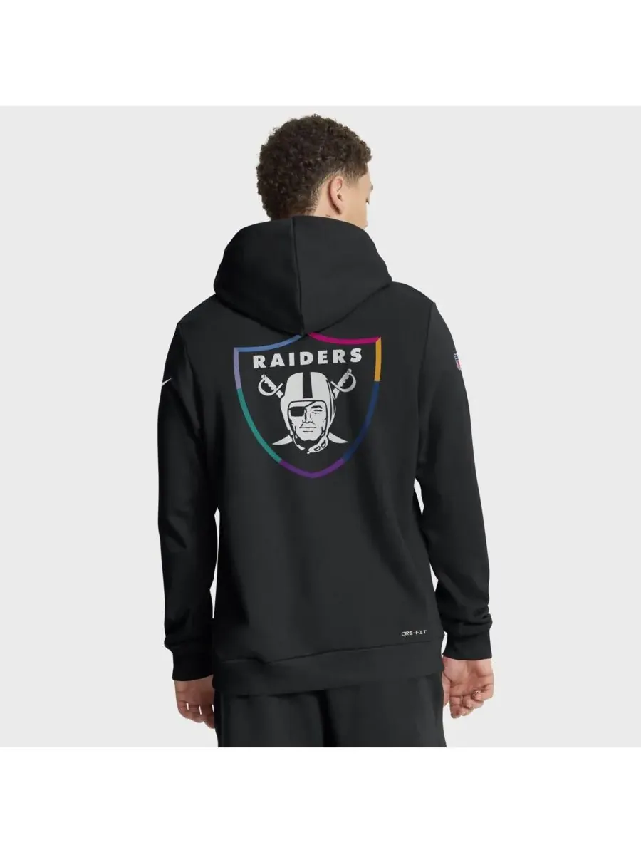 Nike Мужская черная толстовка Las Vegas Raiders 2025 NFL Crucial Catch Sideline Standard Issue — изображение 2 из 5, черный