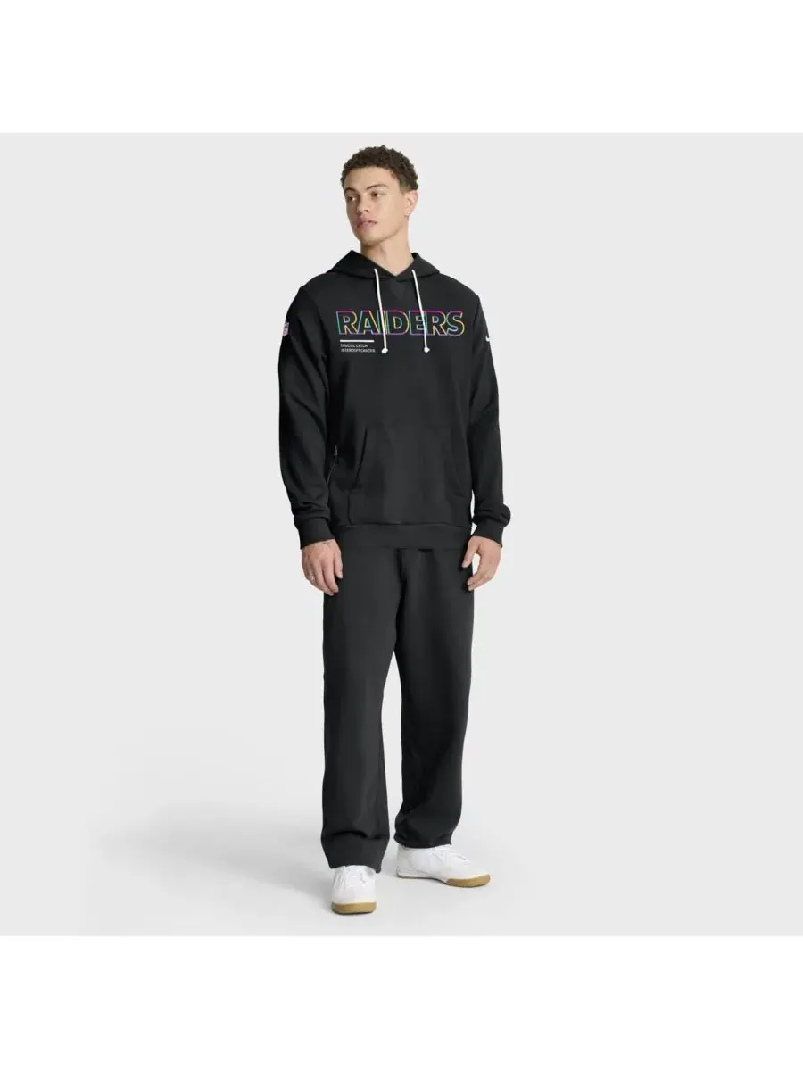 Nike Мужская черная толстовка Las Vegas Raiders 2025 NFL Crucial Catch Sideline Standard Issue — изображение 3 из 5, черный