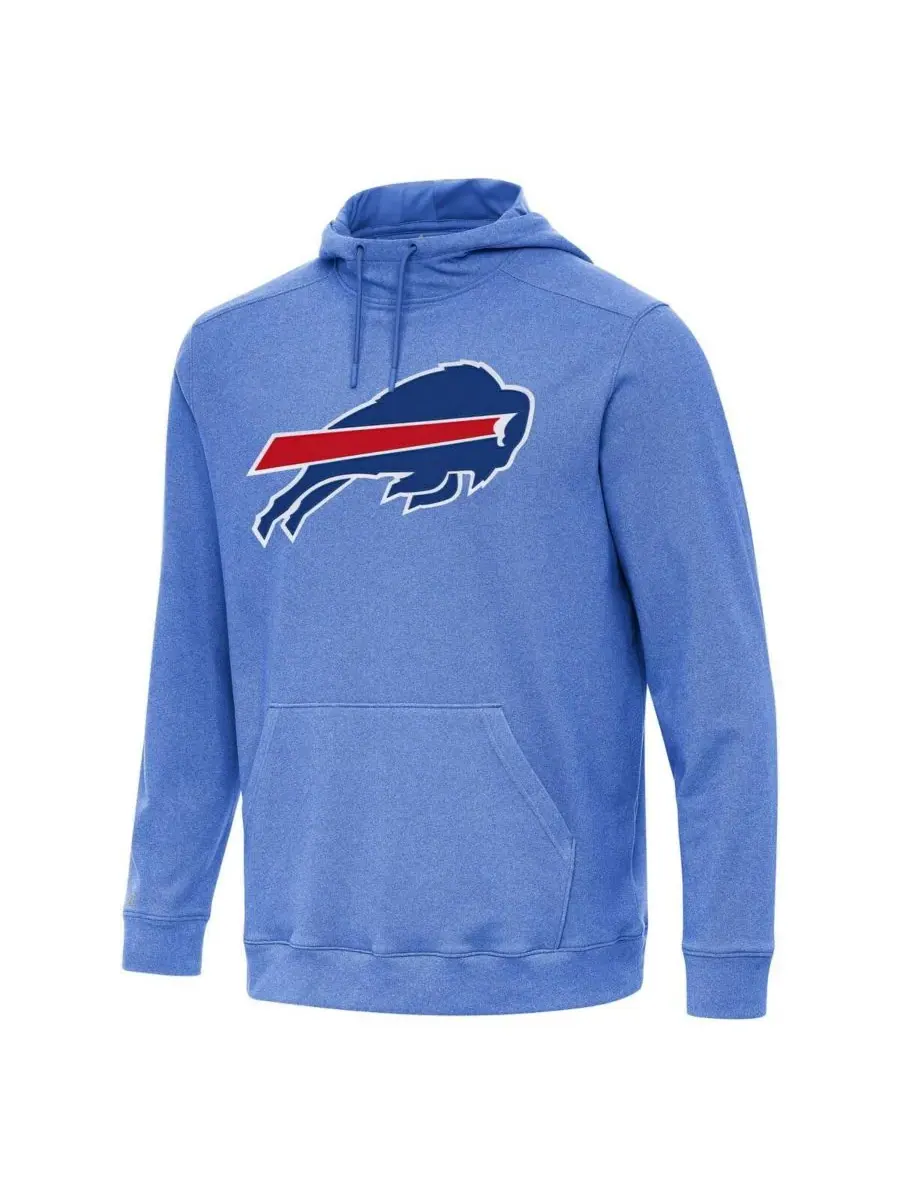 Antigua Мужская толстовка с капюшоном цвета «серый меланж» с логотипом Buffalo Bills Cloud