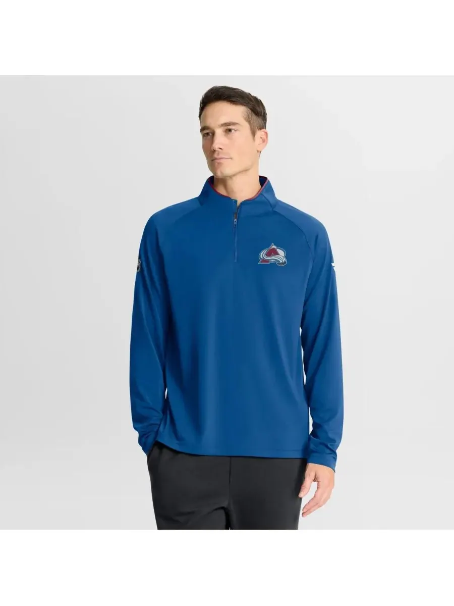 Fanatics Мужская синяя толстовка Colorado Avalanche Authentic Pro Rink Training Quarter-Zip