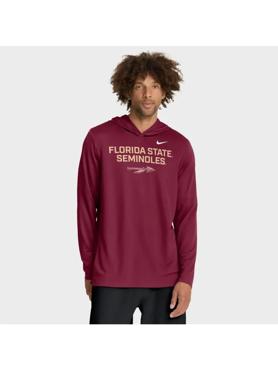 Мужская футболка с длинным рукавом и капюшоном Garnet Florida State Seminoles 2025 Sideline