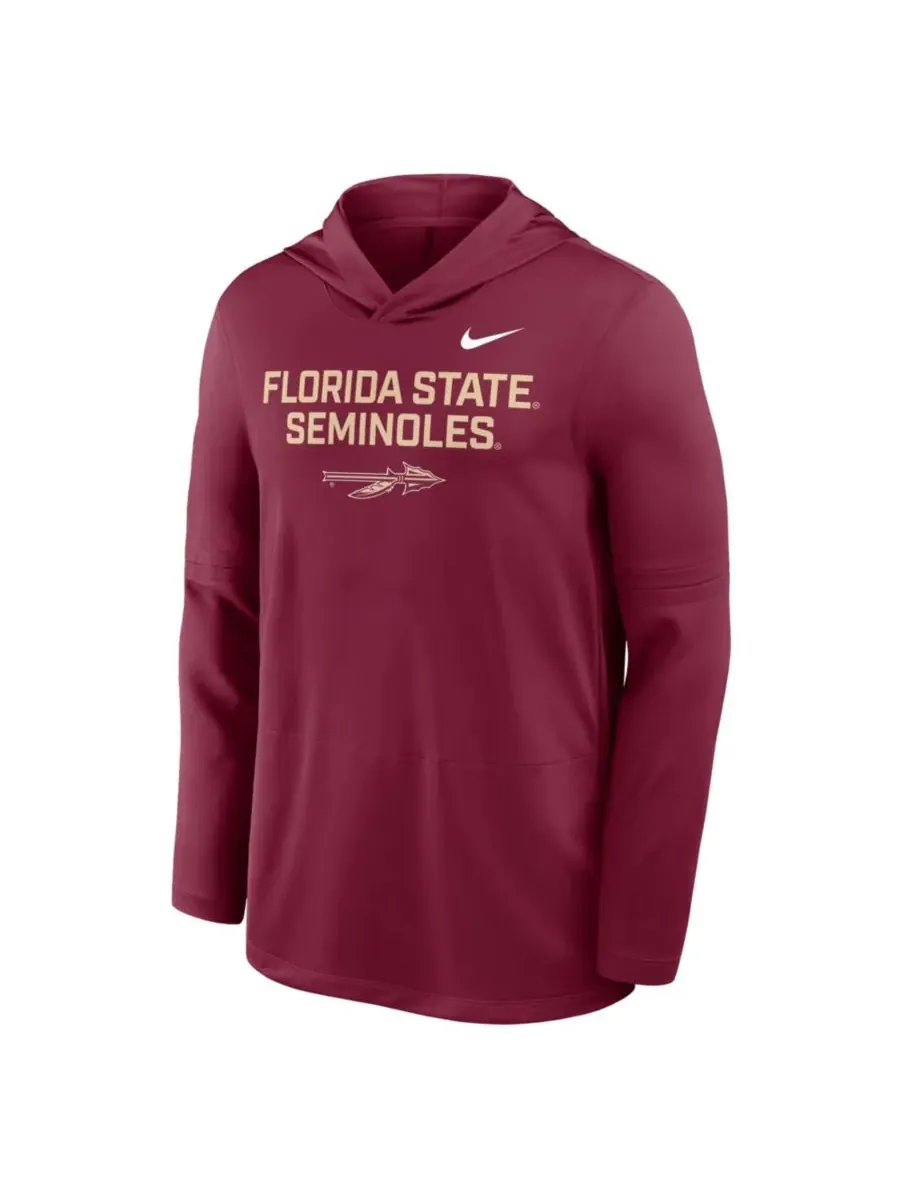 Мужская футболка с длинным рукавом и капюшоном Garnet Florida State Seminoles 2025 Sideline — изображение 5 из 5, гранат