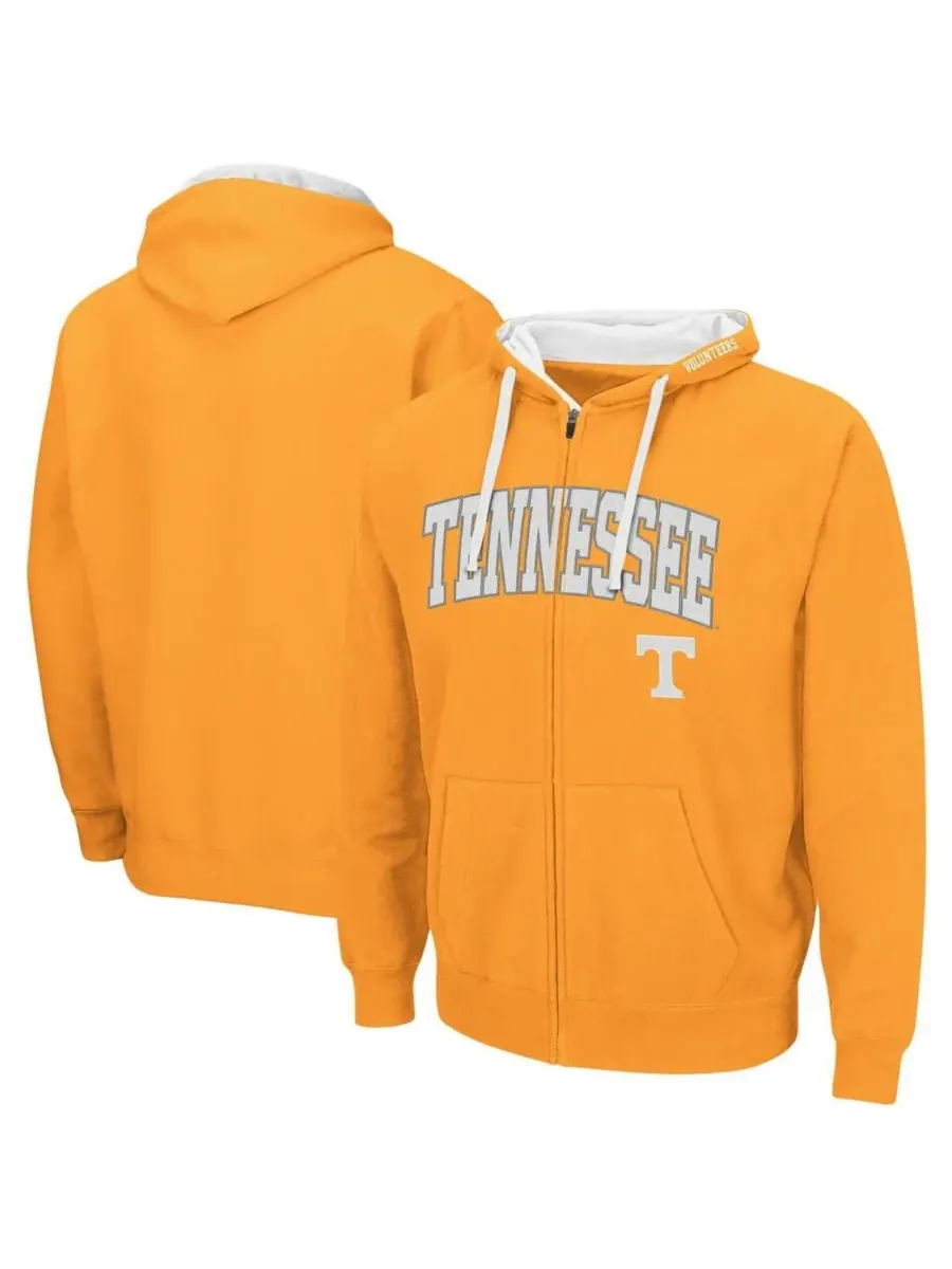 Colosseum Мужская толстовка на молнии Tennessee Orange Tennessee Volunteers большого размера — изображение 2 из 4, оранжевый