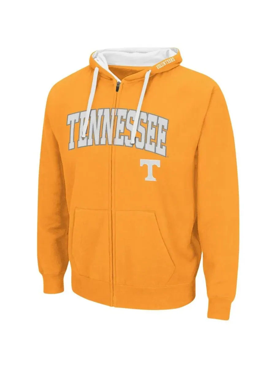 Colosseum Мужская толстовка на молнии Tennessee Orange Tennessee Volunteers большого размера — изображение 3 из 4, оранжевый