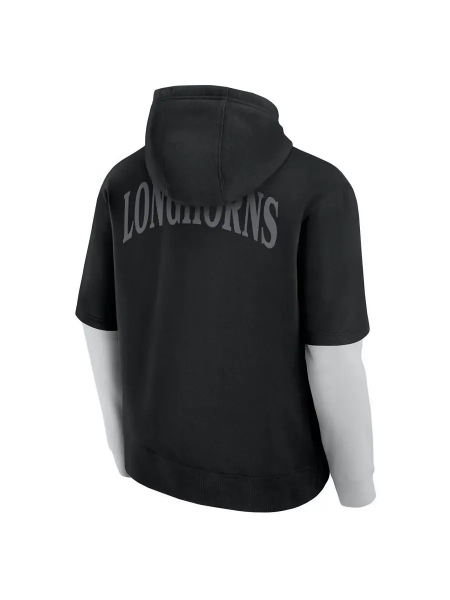 Fanatics Мужская черная толстовка с капюшоном Texas Longhorns — изображение 2 из 5, черный