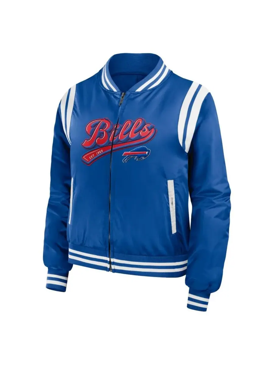 Женская куртка-бомбер Royal Buffalo Bills на молнии WEAR by Erin Andrews — изображение 2 из 3, королевский