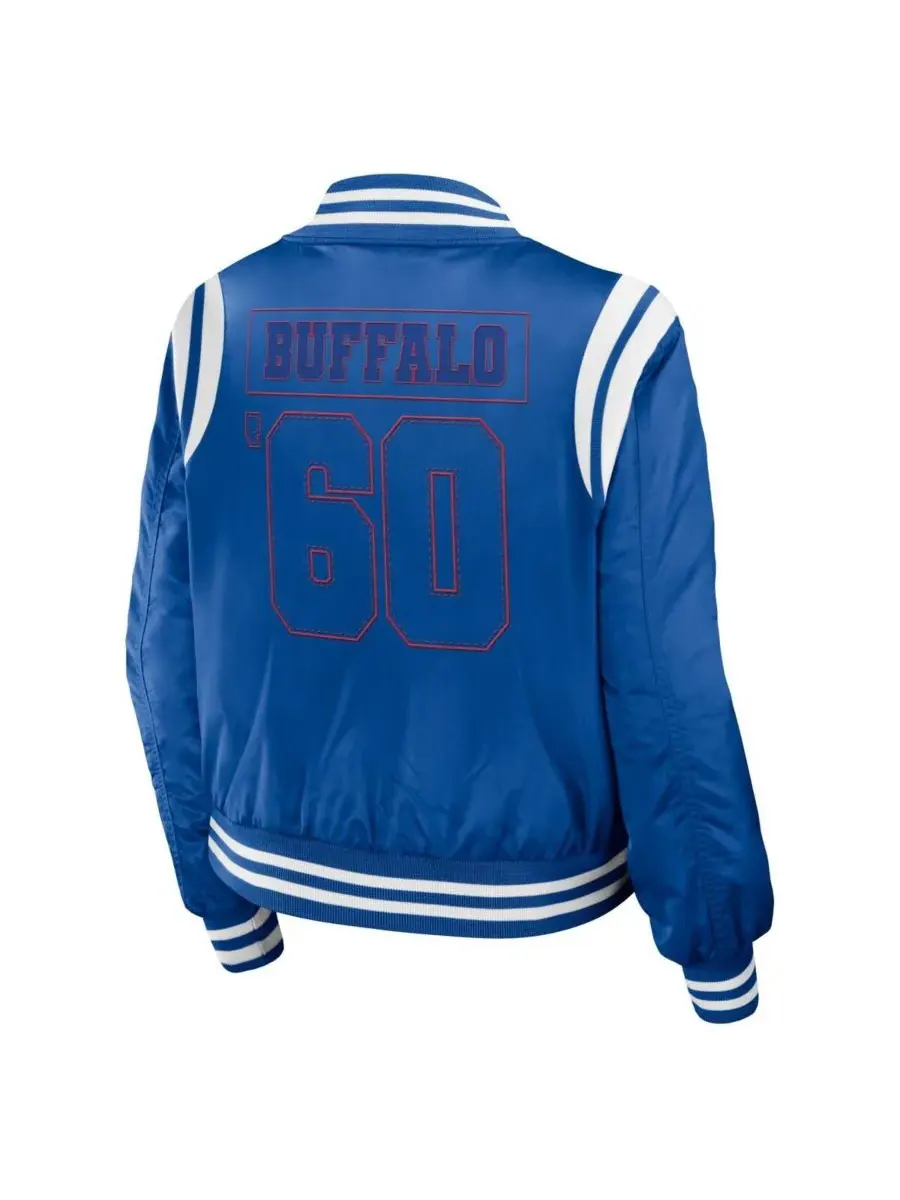 Женская куртка-бомбер Royal Buffalo Bills на молнии WEAR by Erin Andrews — изображение 3 из 3, королевский