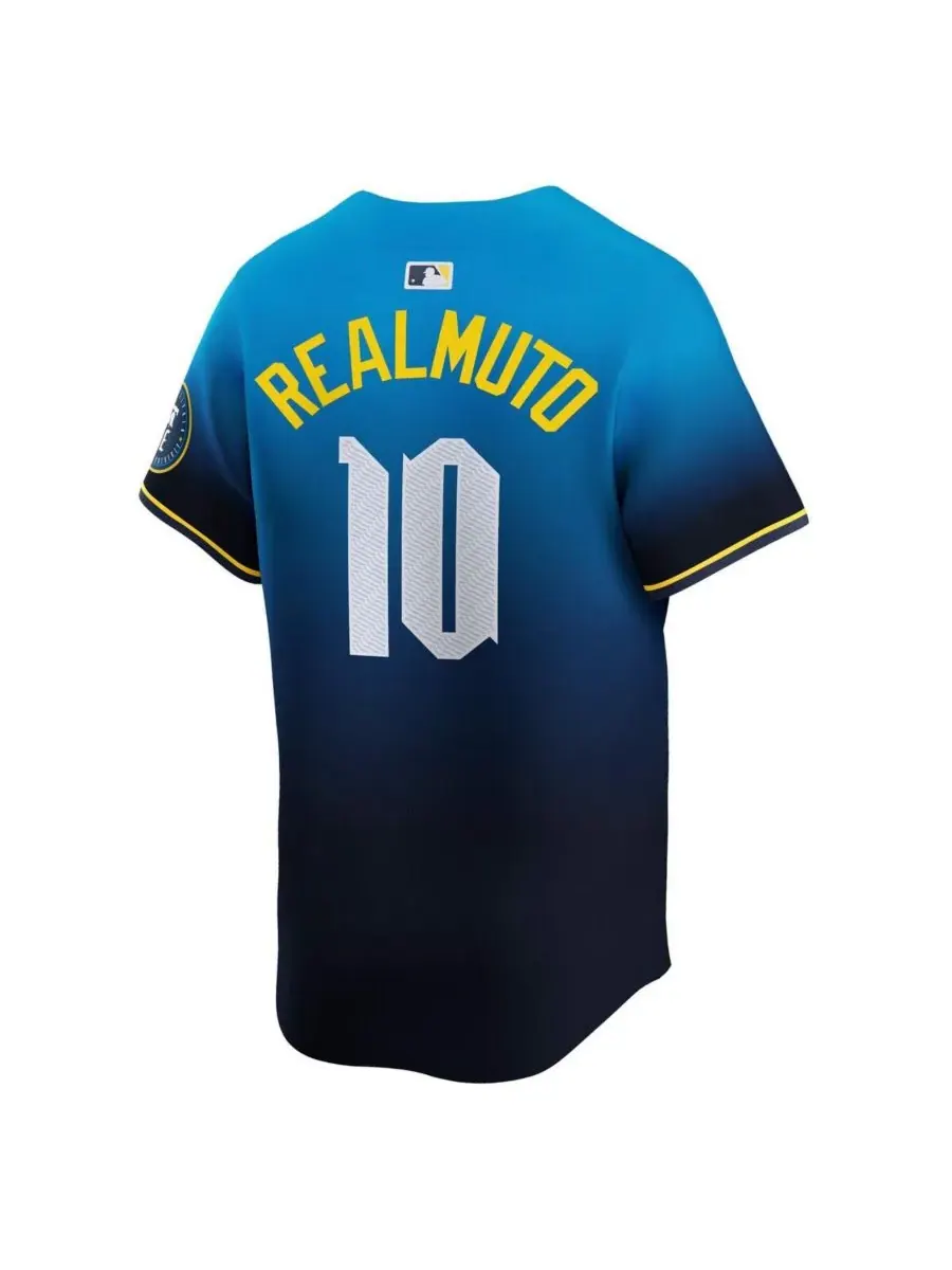 Nike Мужская футболка JT Realmuto темно-синего цвета команды Philadelphia Phillies City Connect — изображение 3 из 3