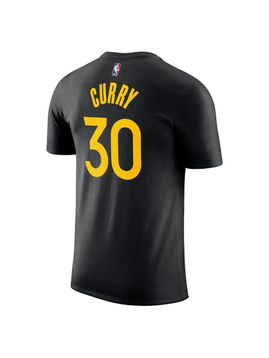 Jordan Мужская черная футболка Stephen Curry Golden State Warriors Statement Edition с именем и — изображение 2 из 3, черный