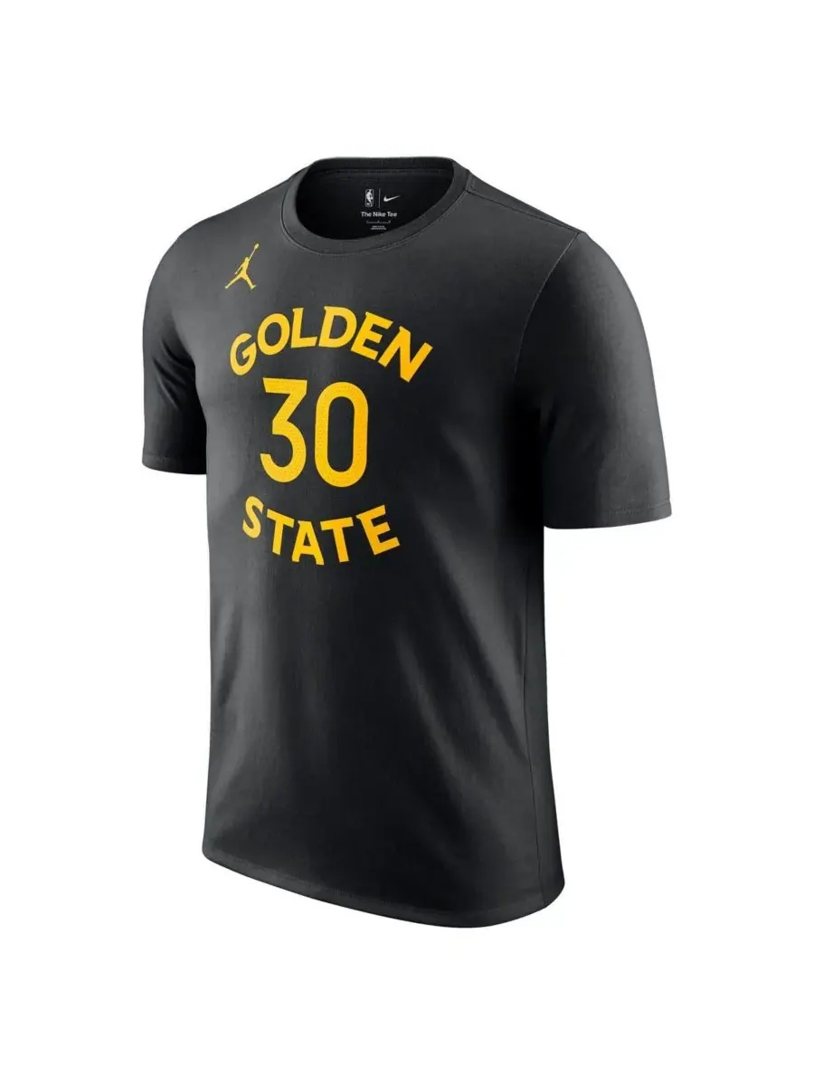 Jordan Мужская черная футболка Stephen Curry Golden State Warriors Statement Edition с именем и — изображение 3 из 3, черный