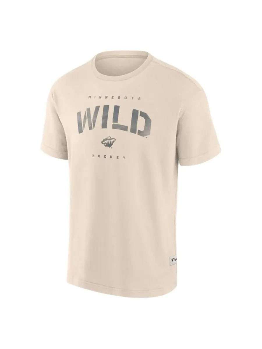 Fanatics Мужская кремовая футболка Minnesota Wild Elements Weathered Tonal Future Ground — изображение 3 из 3, бежевый