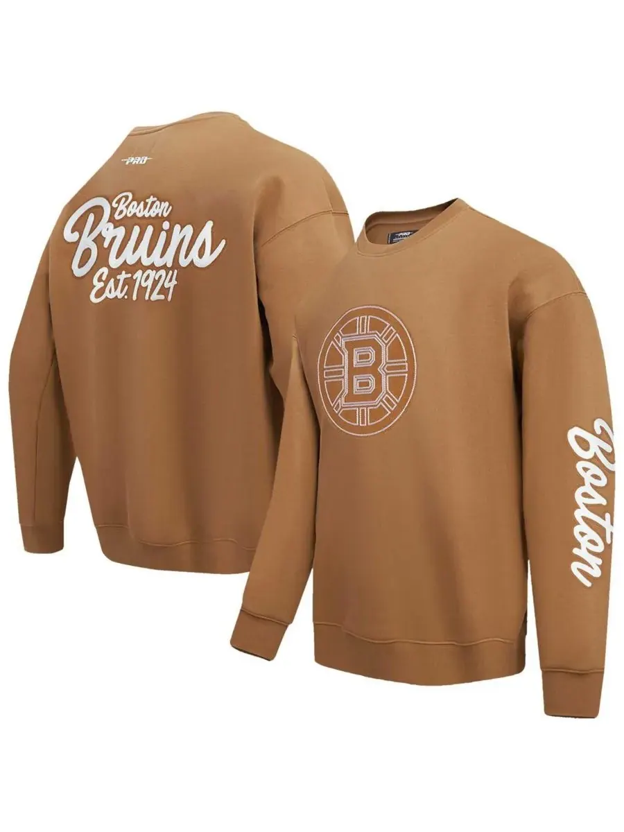 Pro Standard Мужская коричневая толстовка Boston Bruins Paint the City