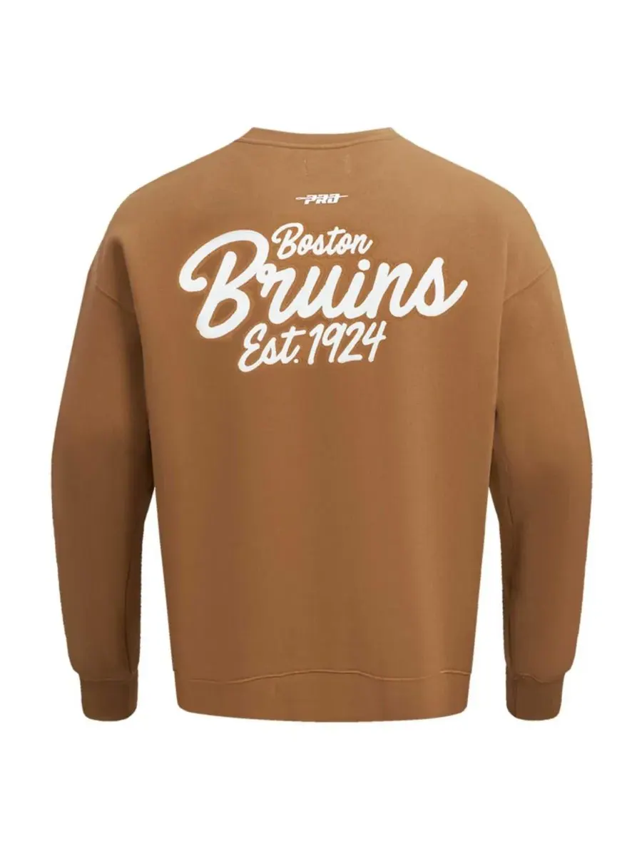 Pro Standard Мужская коричневая толстовка Boston Bruins Paint the City — изображение 2 из 5, коричневый