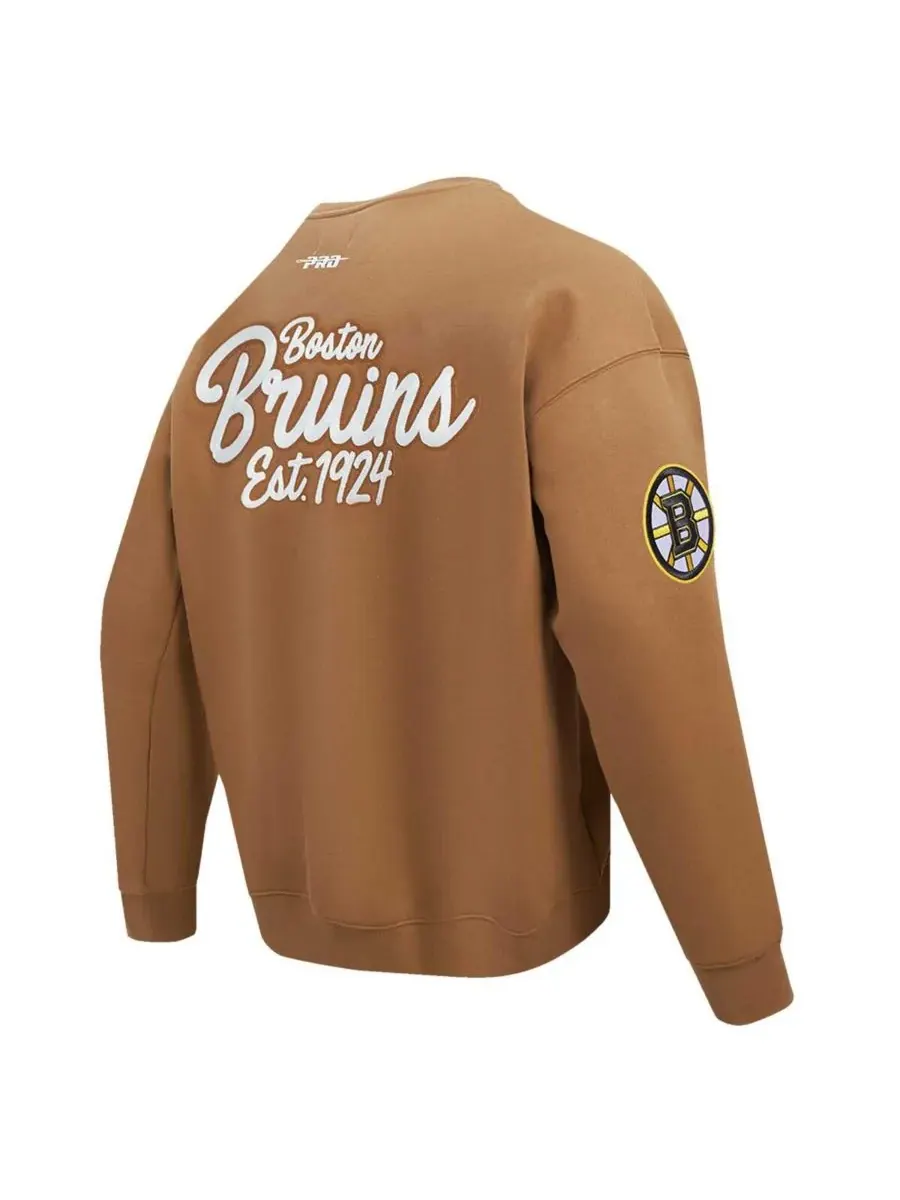 Pro Standard Мужская коричневая толстовка Boston Bruins Paint the City — изображение 3 из 5, коричневый