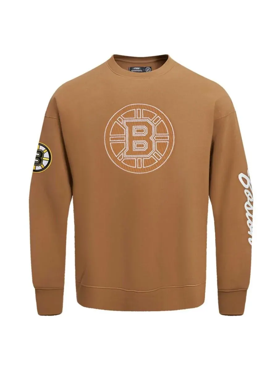 Pro Standard Мужская коричневая толстовка Boston Bruins Paint the City — изображение 5 из 5, коричневый