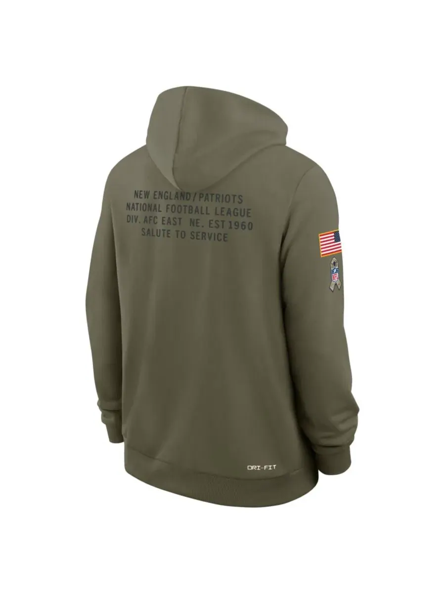 Худи Nike с длинным рукавом, модель 2025 Salute to Service Sideline Standard Issue Dri-FIT — изображение 5 из 5, оливковый