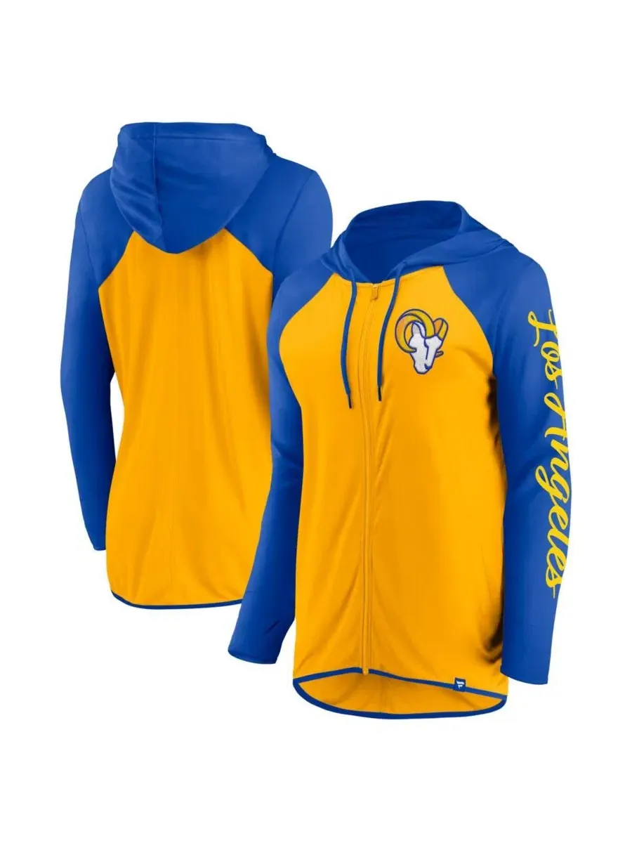 Худи с полной застежкой-молнией и капюшоном, Los Angeles Rams Script Fanatics