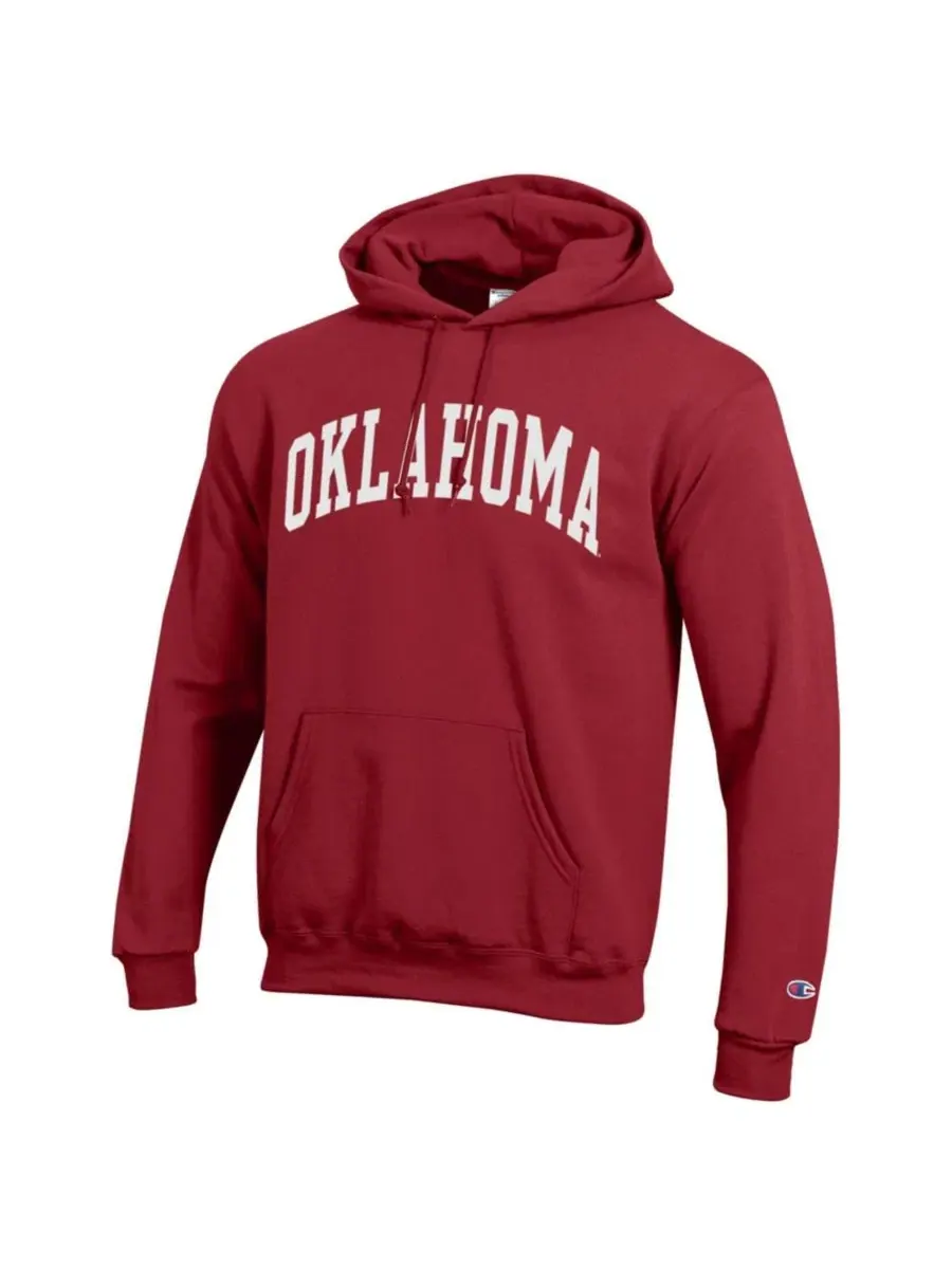 Худи с капюшоном Oklahoma Sooners Basic Arch Fleece Champion — изображение 2 из 3, красный