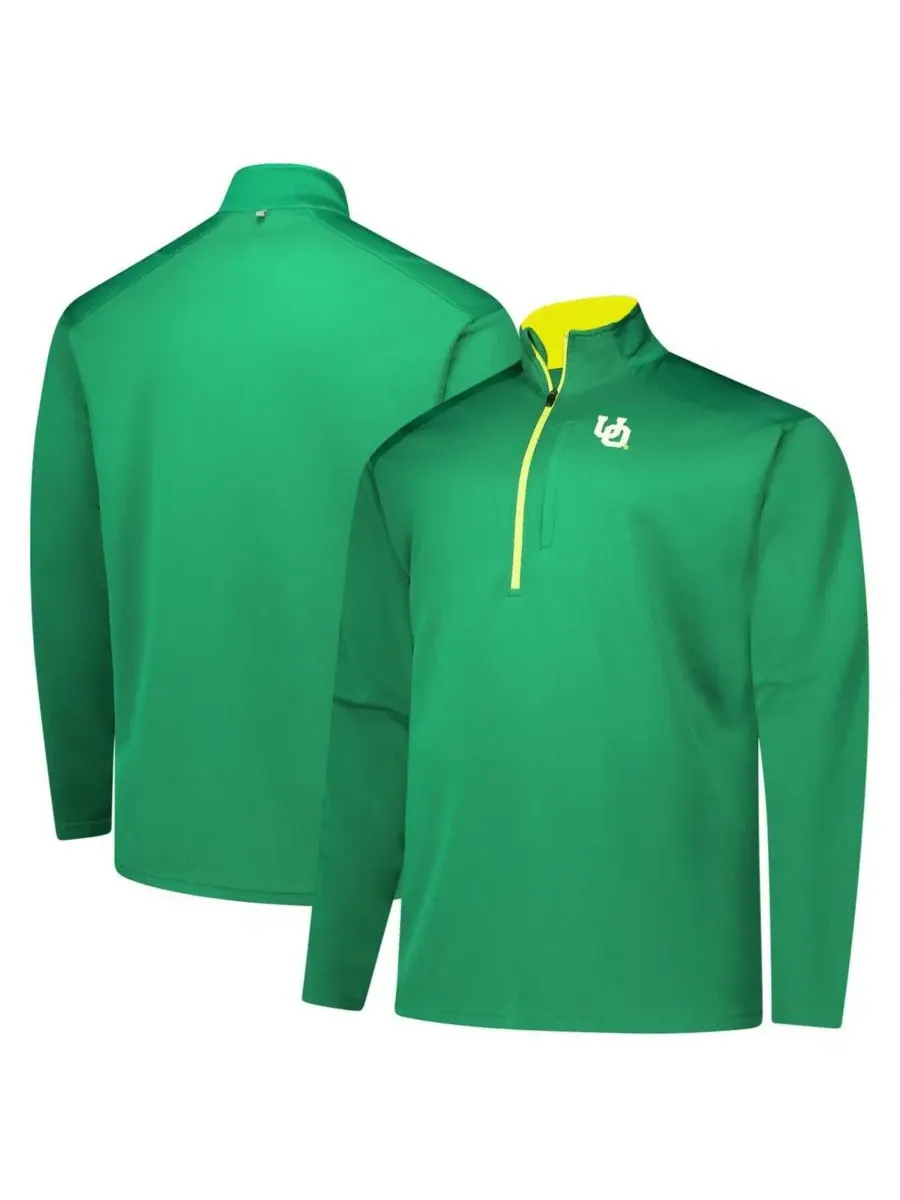 Fanatics Мужская зеленая футболка Oregon Ducks Big Tall Defender с застежкой-молнией на четверть
