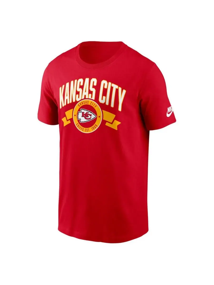 Nike Мужская красная футболка Kansas City Chiefs Rewind Front and Back Hit Essential — изображение 2 из 3, красный