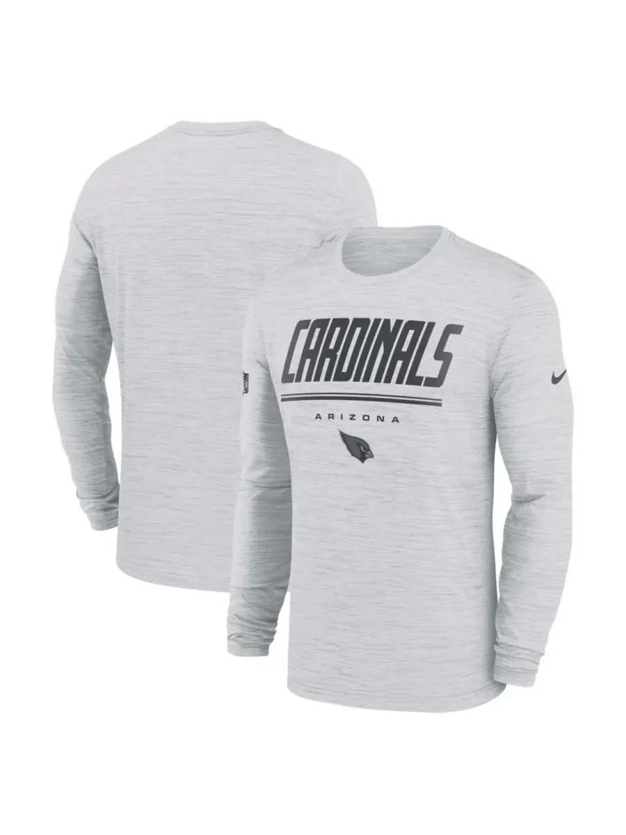 Футболка с длинным рукавом Nike Dri-FIT Arizona Cardinals Sideline Offensive Transition Velocity
