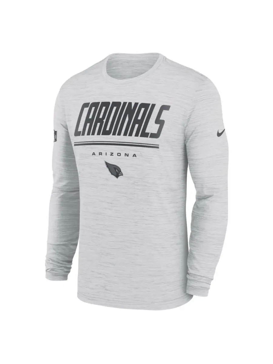 Футболка с длинным рукавом Nike Dri-FIT Arizona Cardinals Sideline Offensive Transition Velocity — изображение 2 из 3, белый