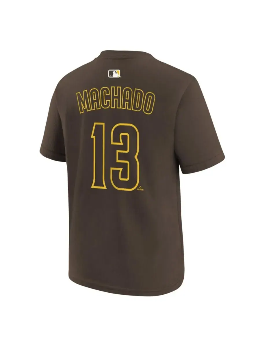Футболка с принтом Manny Machado Name & Number Nike — изображение 3 из 3, коричневый