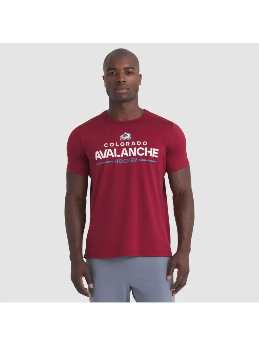 Fanatics Мужская бордовая футболка Colorado Avalanche Authentic Pro Rink Tech