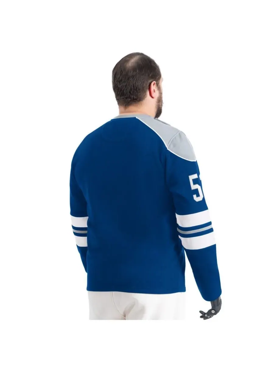 Мужская толстовка Royal Indianapolis Colts Adaptive Lord Stanley с круглым вырезом G-III Sports by — изображение 4 из 4