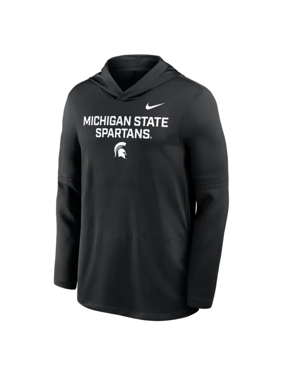 Nike Мужская черная толстовка с длинными рукавами Michigan State Spartans 2025 Sideline Performance — изображение 5 из 5