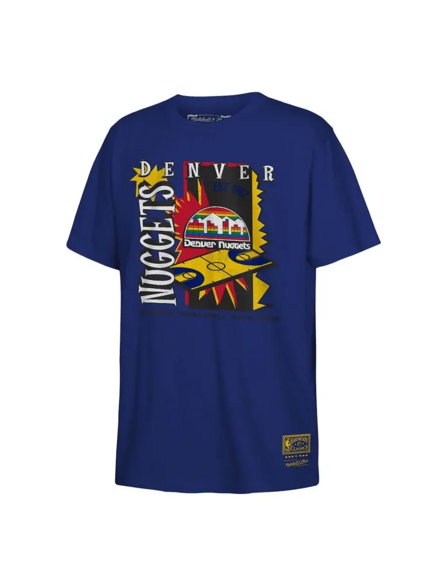 Футболка Big Boys and Girls Royal Denver Nuggets в стиле ретро 90-х Mitchell & Ness