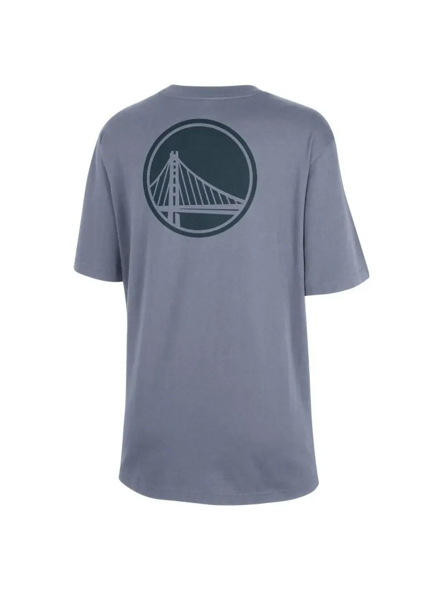 Jordan Женская футболка Ash Golden State Warriors Courtside Statement Edition Boyfriend T-Shirt — изображение 2 из 3