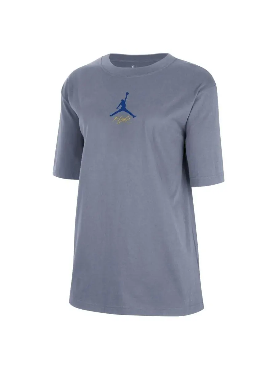 Jordan Женская футболка Ash Golden State Warriors Courtside Statement Edition Boyfriend T-Shirt — изображение 3 из 3