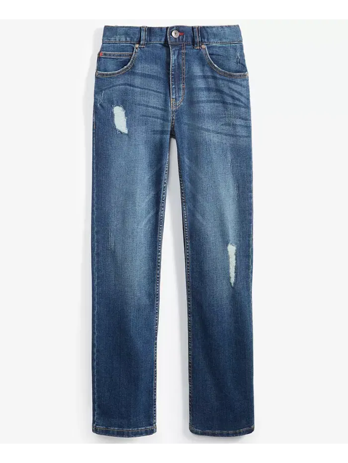 Прямые джинсы Big Boys Straight-Fit Niagara с эффектом стрейч Tommy Hilfiger — изображение 4 из 7, синий