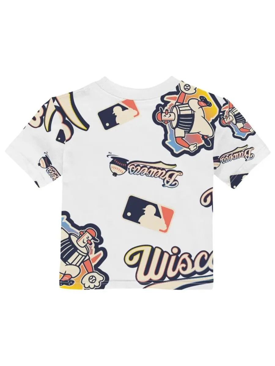 Детская белая футболка для мальчиков и девочек Milwaukee Brewers 2026 City Connect Game Day — изображение 2 из 3, белый
