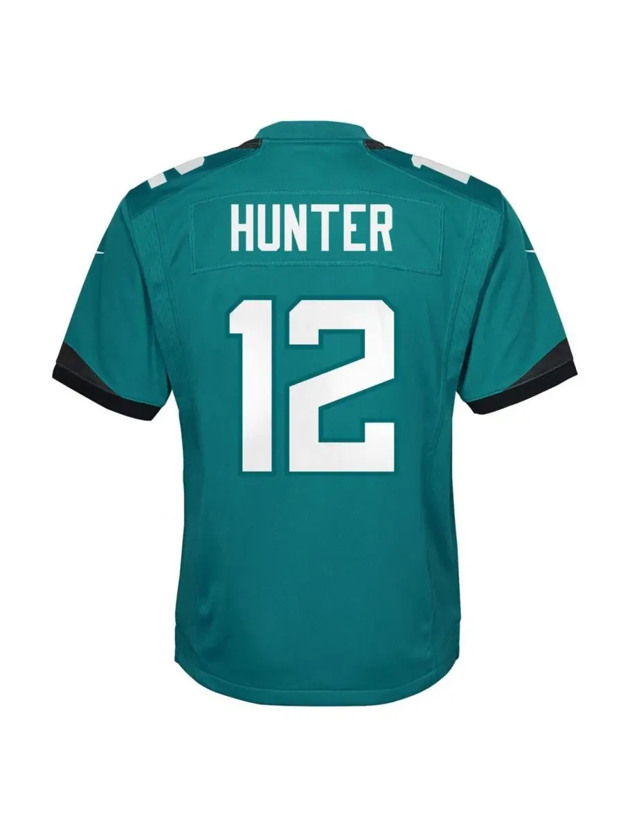 Детская футболка с длинным рукавом Travis Hunter Jacksonville Jaguars Game Nike — изображение 3 из 3, бирюзовый
