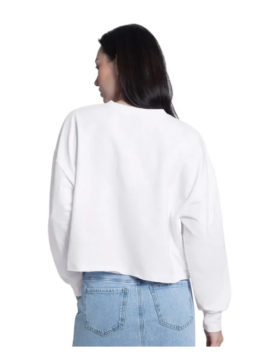 Свитшот с принтом Bleachers Cropped Pullover G-III 4Her by Carl Banks — изображение 4 из 5, белый